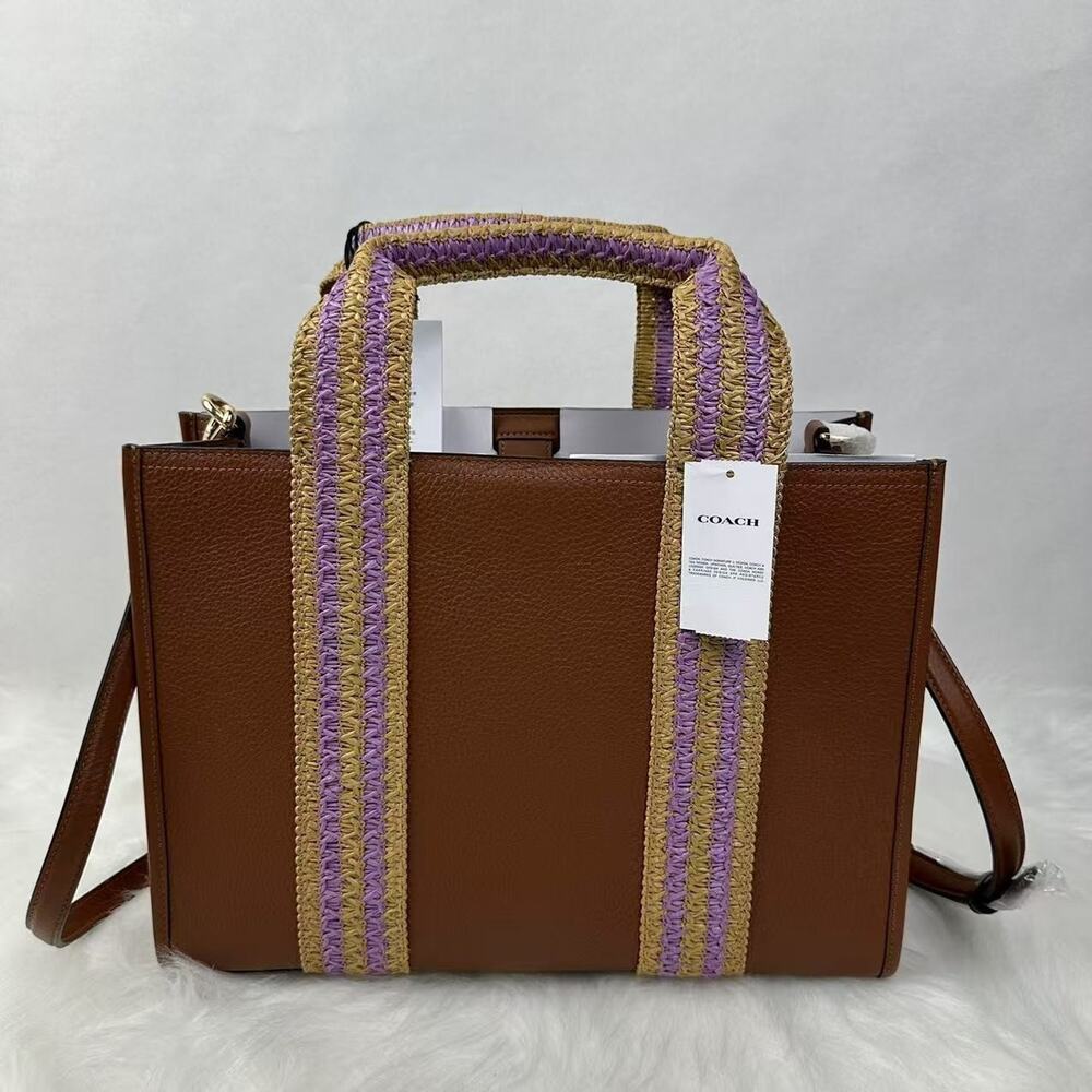 Coach Smith Tote Bag Crossbody In Leather/Gold/Redwood Multi CBG90 NWT - Picture 6 of 11
